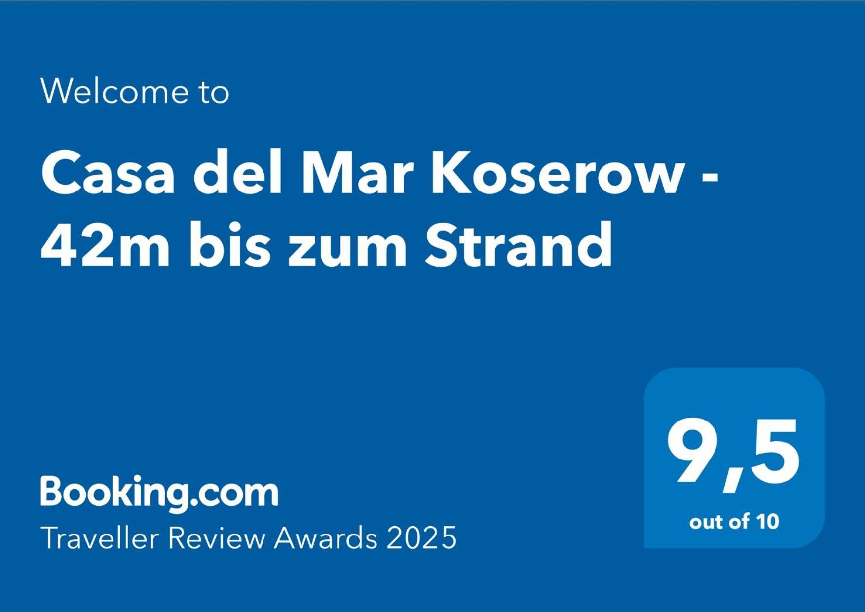 Fewo Am Strand In Koserow - Casa Del Mar - 42M Bis Zum Strand Экстерьер фото